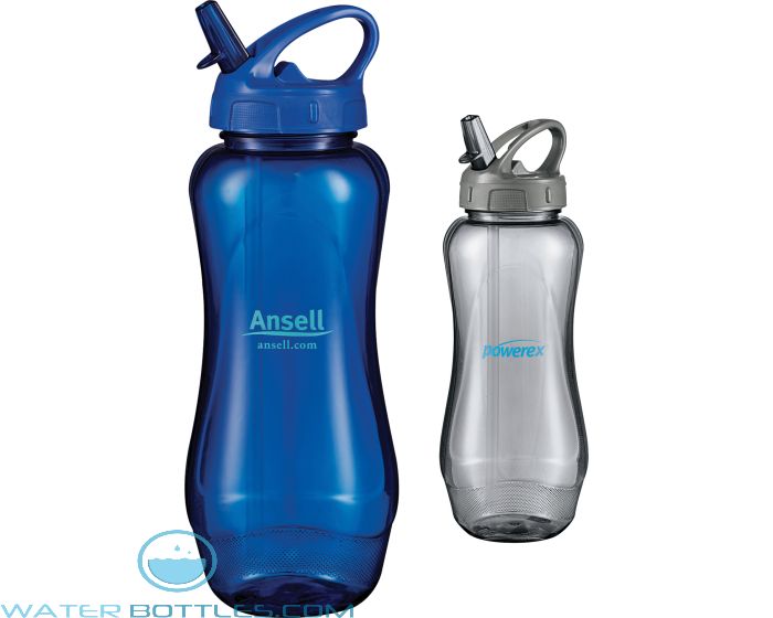 Personalized Water Bottles 32oz with Flip-Top Lid and Straw, Stainless Steel