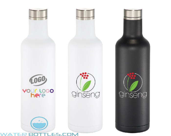 Hydro Flask 25 oz Wine Bottle - Stainless Steel & Vacuum Insulated - Leak  Proof Cap - Black