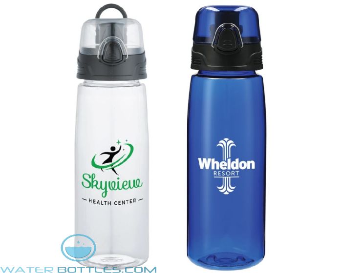 Sport Plastic Water Bottle with Flip-Up Straw, 25 oz. PICK YOUR COLOR