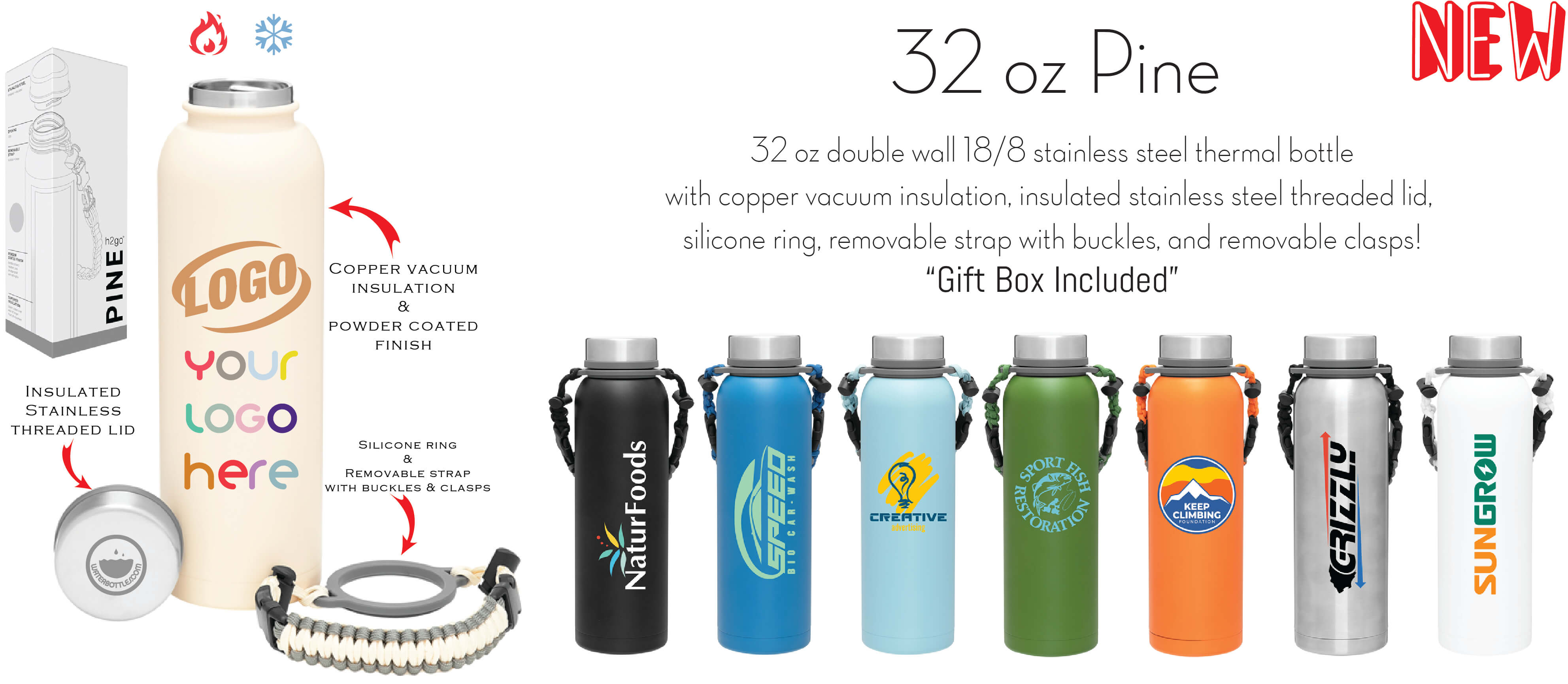 24 Oz. Contigo Ashland 2.0 Lid Bottle  Sport & Water Bottles 